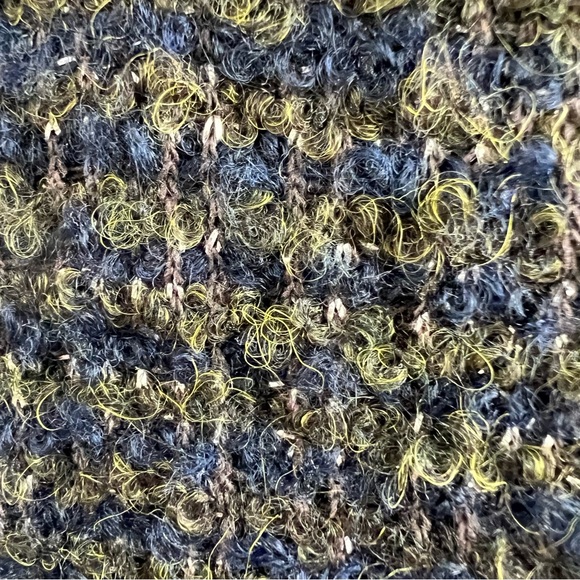 NWT Talbots Wool/Alpaca/Metallic Blend Blazer Olive/Navy Blue Fabric Knit Italy - Picture 8 of 15